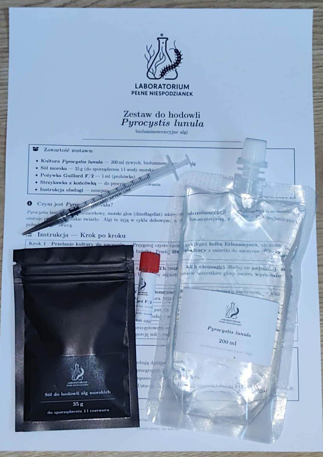 Instrukcja hodowli razem z całą zawartością zestawu